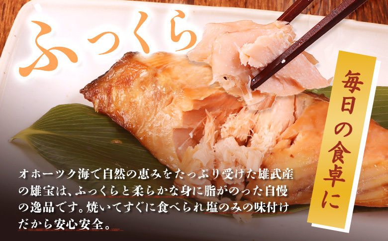 北海道産 雄宝 新巻鮭切身 300g×３袋 | ふるさと納税 北海道産鮭 鮭 さけ しゃけ シャケ 切身 切り身 鮭切身 秋サケ 秋鮭 秋さけ 冷凍 海産 海産物 ギフト 贈り物 お取り寄せ 北海道 雄武町 雄武町【12435】