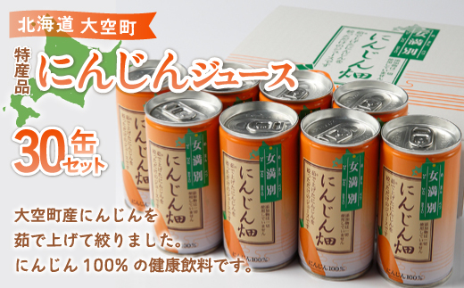 特産品にんじんジュース30缶セット（にんじん畑） OSA003
