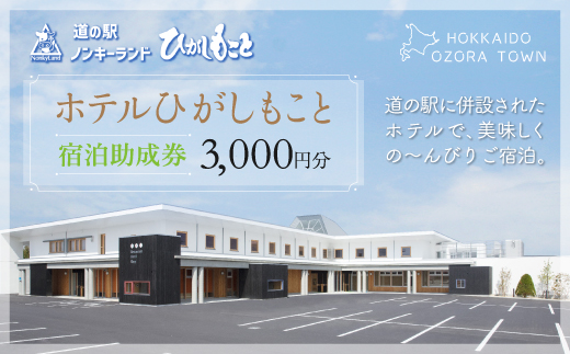 ホテルひがしもこと 宿泊助成券(3,000円分) OSV001