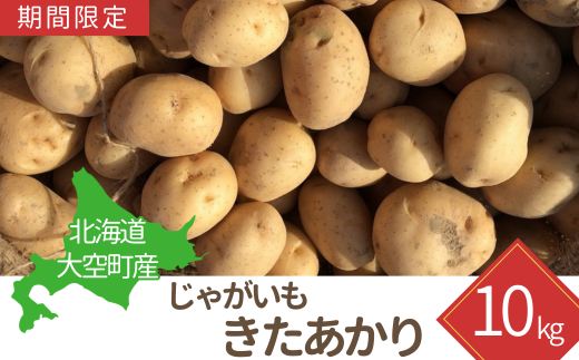 【期間限定】北海道大空町産じゃがいも（きたあかり）10kg OSA038