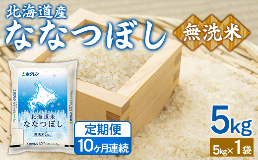 【10ヶ月定期配送】（無洗米5kg）ホクレンななつぼし TYUA140