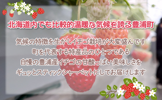 北海道 豊浦町 いちご シャーベット 10本＆生クリーム 大福 いちご 10個 【 ふるさと納税 人気 おすすめ ランキング 果物 いちごイチゴ 苺 イチゴシャーベット 大福 生クリーム おいしい 美味しい 甘い 送料無料 】TYUN033