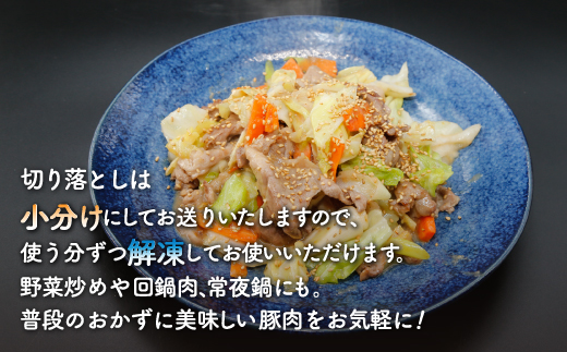 【とようらポークセット】 ひき肉 600g ・ 切り落とし 600g 小分け 北海道 豊浦産 SPF豚 TYUO040