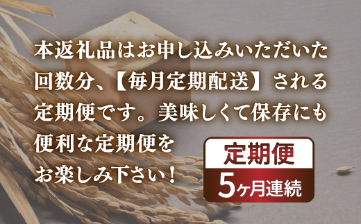 【令和6年産新米 定期配送5ヵ月】ホクレン ゆめぴりか 精米5kg（5kg×1） TYUA003