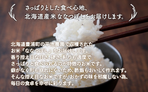 【新米】 北海道 豊浦 平池農園 令和6年産 ななつぼし 5kg 精米 TYUO012