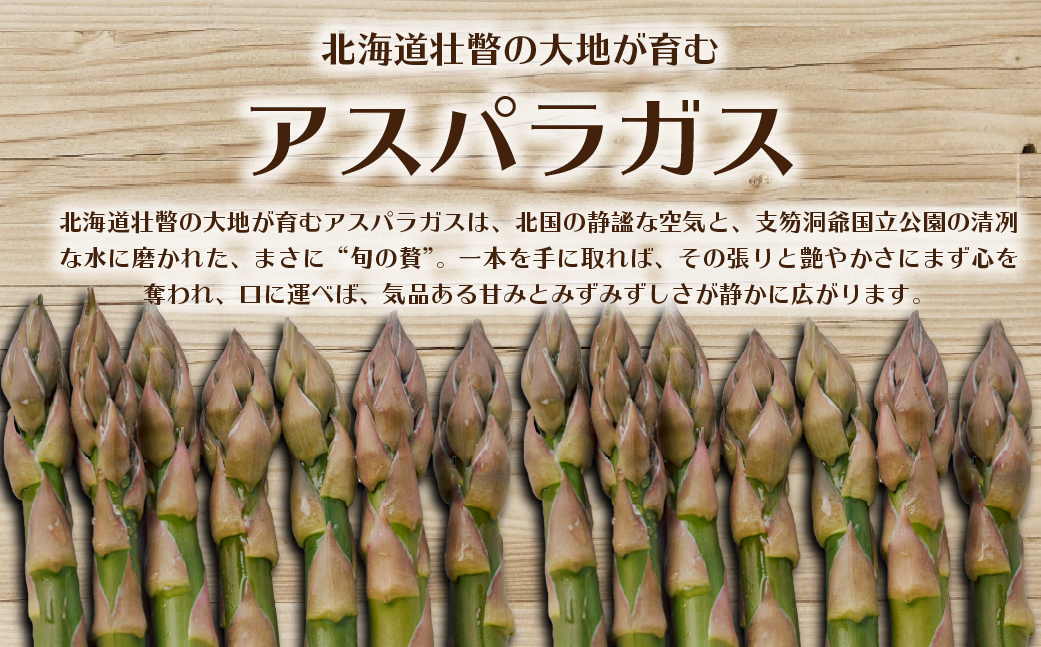 【2026年予約】朝採りグリーンアスパラ（春芽）M-L混合 約1kg 北海道壮瞥町産 SBTAJ032