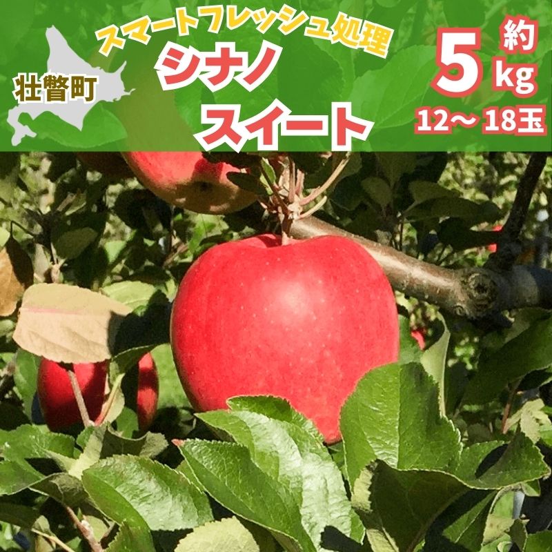 北海道壮瞥町　りんご(スマートフレッシュ)　品種名「シナノスイート」12～18玉約5kg　SBTF027