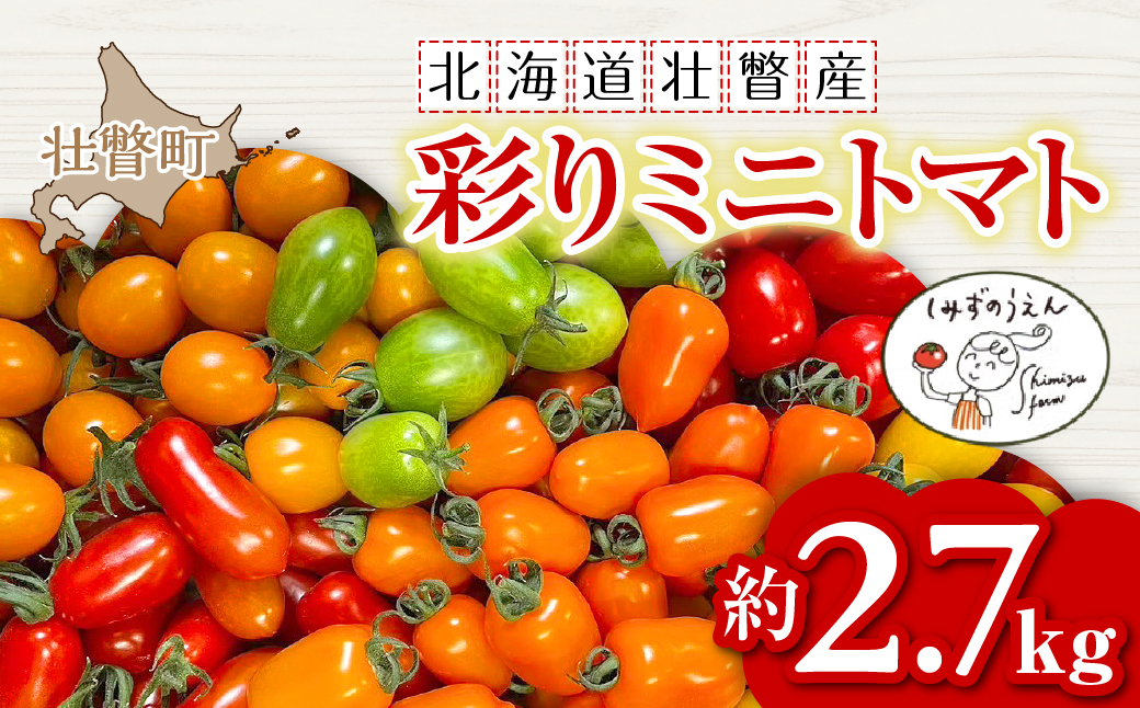 ＜2026年7月上旬よりお届け＞カラフルミニトマト約2.7kg 【農園直送】北海道壮瞥産 SBTO004