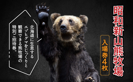 昭和新山熊牧場入場券4枚 SBTZ001