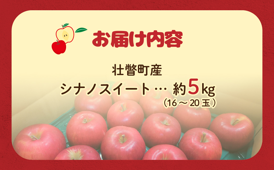 3・4月発送！ファームアグリエイトのりんご「シナノスイート」 約5kg（18～20玉）【スマートフレッシュ】 SBTB017