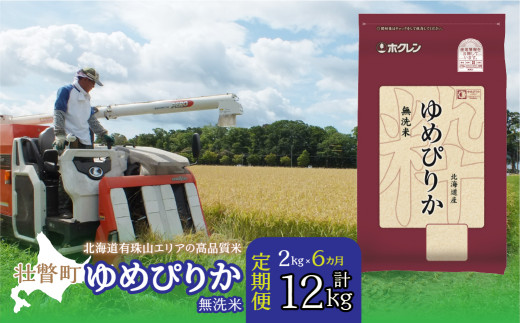 【新米】【令和7年産 6ヶ月定期配送】（無洗米2kg）ホクレンゆめぴりか SBTD047