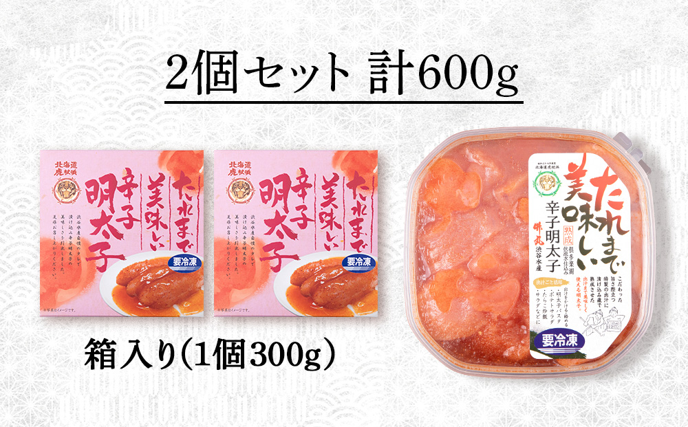 たれまで美味しい 明太子 300g ×2個 小分け おかず 海鮮 魚卵 白老 北海道