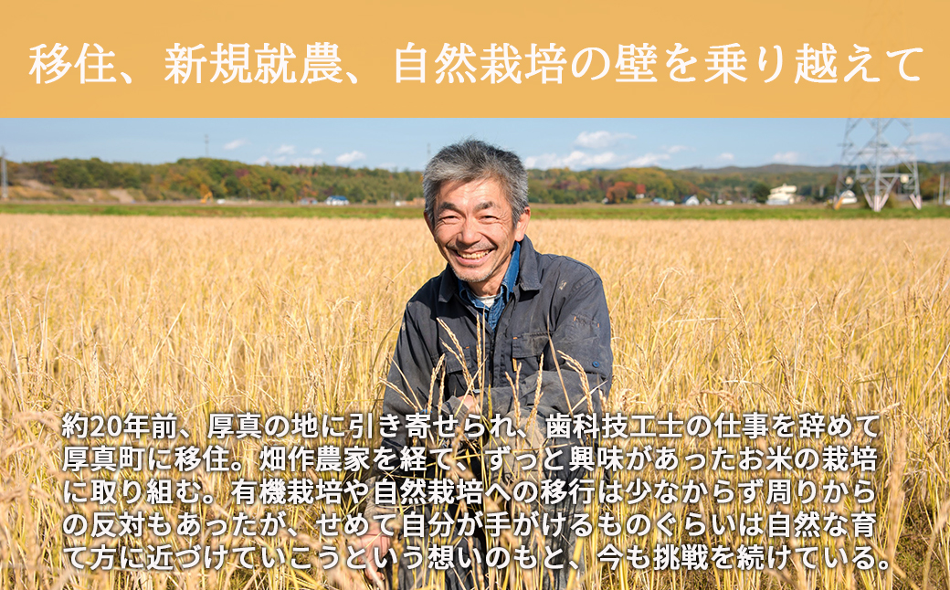 【隔月全2回定期便】＜令和6年産新米＞ 自然栽培米「角田玄米」 5kg 《厚真町》【カクタファーム】 [AXAR005]