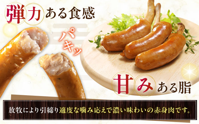 放牧豚 骨付きソーセージ 計360g（90g×4）《厚真町》　【ファーマーズファクトリー株式会社】 無塩せき 無添加 北海道 [AXBA104]