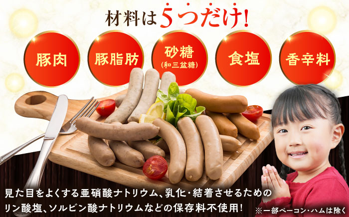 放牧豚 ボロニアミニソーセージ 計1,080g（180g×6）《厚真町》　【ファーマーズファクトリー株式会社】 無塩せき 無添加 北海道 [AXBA107]