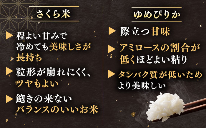 【令和7年産】【特A】お米2種 食べ比べ（さくら米・ゆめぴりか）計10kg《厚真町》【とまこまい広域農業協同組合】 米 お米 白米 ご飯 ななつぼし ゆめぴりか 特A 北海道[AXAB027]