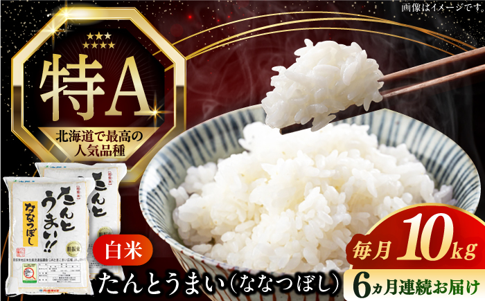 【全6回定期便】【令和6年産新米】たんとう米（ななつぼし）10kg《厚真町》【とまこまい広域農業協同組合】 米 お米 白米 ご飯 ななつぼし 北海道 定期便[AXAB021]