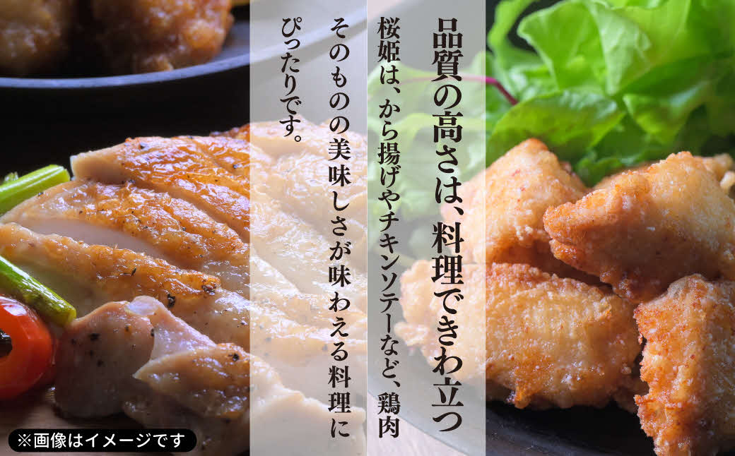 もも肉 2kg 「桜姫」国産ブランド鶏 モモ ビタミンEが3倍 40年の実績 銘柄鶏 冷凍 北海道 厚真町 国産