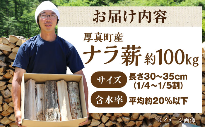 【月2回・全6回】北海道 ナラ薪 100kg（20kg×5箱）《厚真町》【西埜馬搬】 薪 まき 薪ストーブ ストーブ キャンプ 北海道 定期便 [AXBE016]