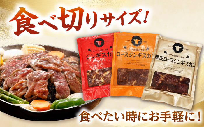 【全3回定期便】ジンギスカン 月替りバラエティ 定期便（ロース・あづま・熟成ロース） [AXAA050]