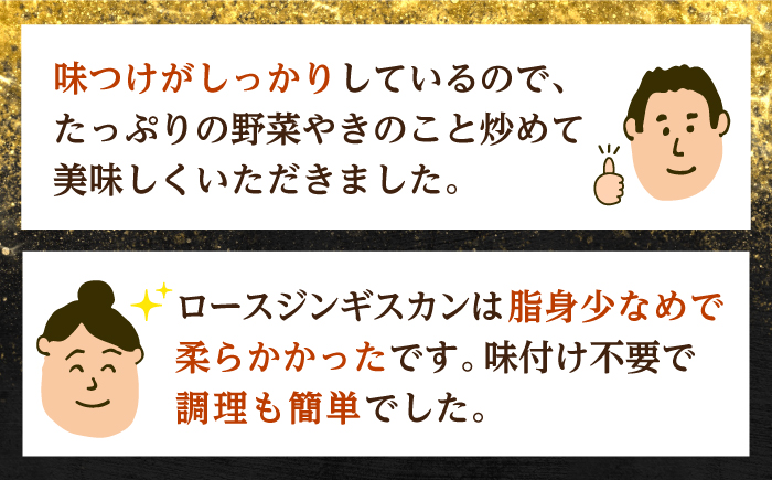 【北海道名物】ジンギスカン2種セット 計1.2kg（あづまジンギスカン400gx1・熟成ロース400gx2）【Aセット】《厚真町》【有限会社市原精肉店】 ジンギスカン 羊肉 マトン ロース 焼肉用 味付き 小分け 冷凍配送 北海道[AXAA010]