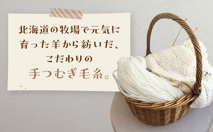 北海道産 手つむぎ毛糸 80g 《厚真町》【tenna+】 手つむぎ 手紡ぎ 手紡ぎ毛糸 毛糸 ウール 羊毛 手芸 手づくり ハンドメイド 北海道 [AXAY004]