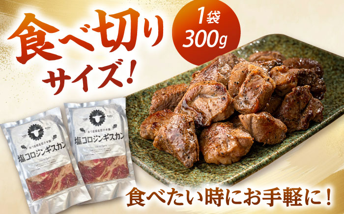 塩コロジンギスカン 計600g（300g×2パック）《厚真町》【有限会社市原精肉店】 ジンギスカン 羊肉 ラム 焼肉用 味付き 小分け 冷凍配送 北海道[AXAA001]