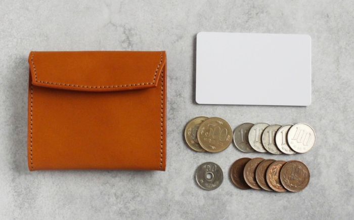 tanikoオリジナル セカンド財布（赤茶）《厚真町》【Taniko leather】 [AXAP017]