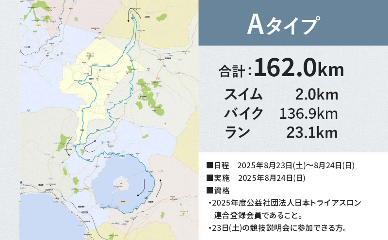 北海道トライアスロン Aタイプ 半額参加権 スイム バイク ラン 水泳 自転車 ランニング 3種目 イベント 大会 ハードコース スポーツ レース 会員 経験者 チケット 