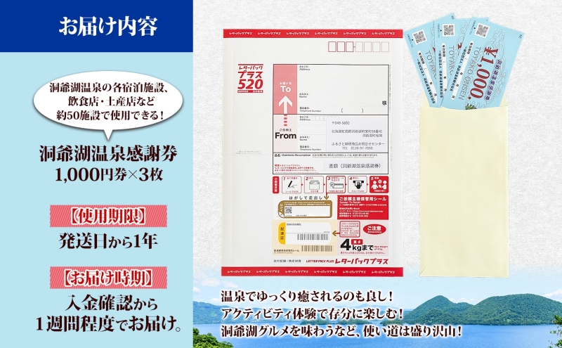 洞爺湖温泉感謝券 3000円 分 金券 クーポン 洞爺湖 湖 温泉 リゾート 有珠山 火山 自然 花火 イルミネーション 旅行 観光 宿泊 施設 北海道 within2025