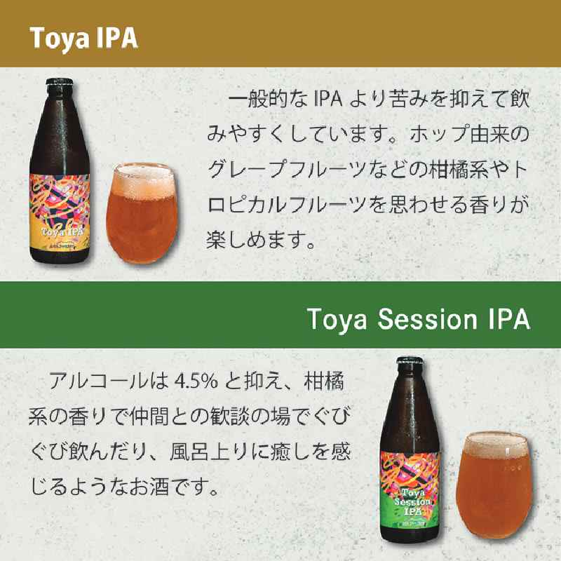 Lake Toya Beer クラフトビール 定番4種4本セット(紙コースター2枚付) 2カ月連続お届け