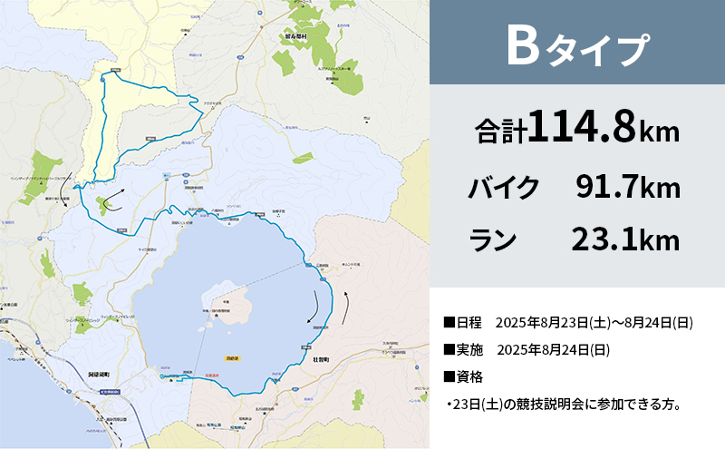 北海道トライアスロン バイク ＆ ラン Bタイプ ( バイクショートコース ) 参加権 自転車 ランニング 2種目 【新設コース】イベント 大会 スポーツ レース 経験者