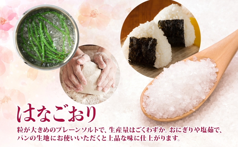 カムイミンタルの塩 はなごおり 1パック ミル付き カムイミンタル 塩 お塩 粗塩 調味料 ソルト salt 自然塩 薪釜 プレーンソルト プレーン プレーンタイプ ミネラル まろやか ステーキ 塩むすび 塩ゆで パン生地 お取り寄せ 北海道 洞爺湖町