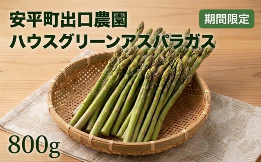 安平町出口農園 の【旨っ!】ハウスグリーンアスパラガス　800g【配送不可地域：離島】【1680762】