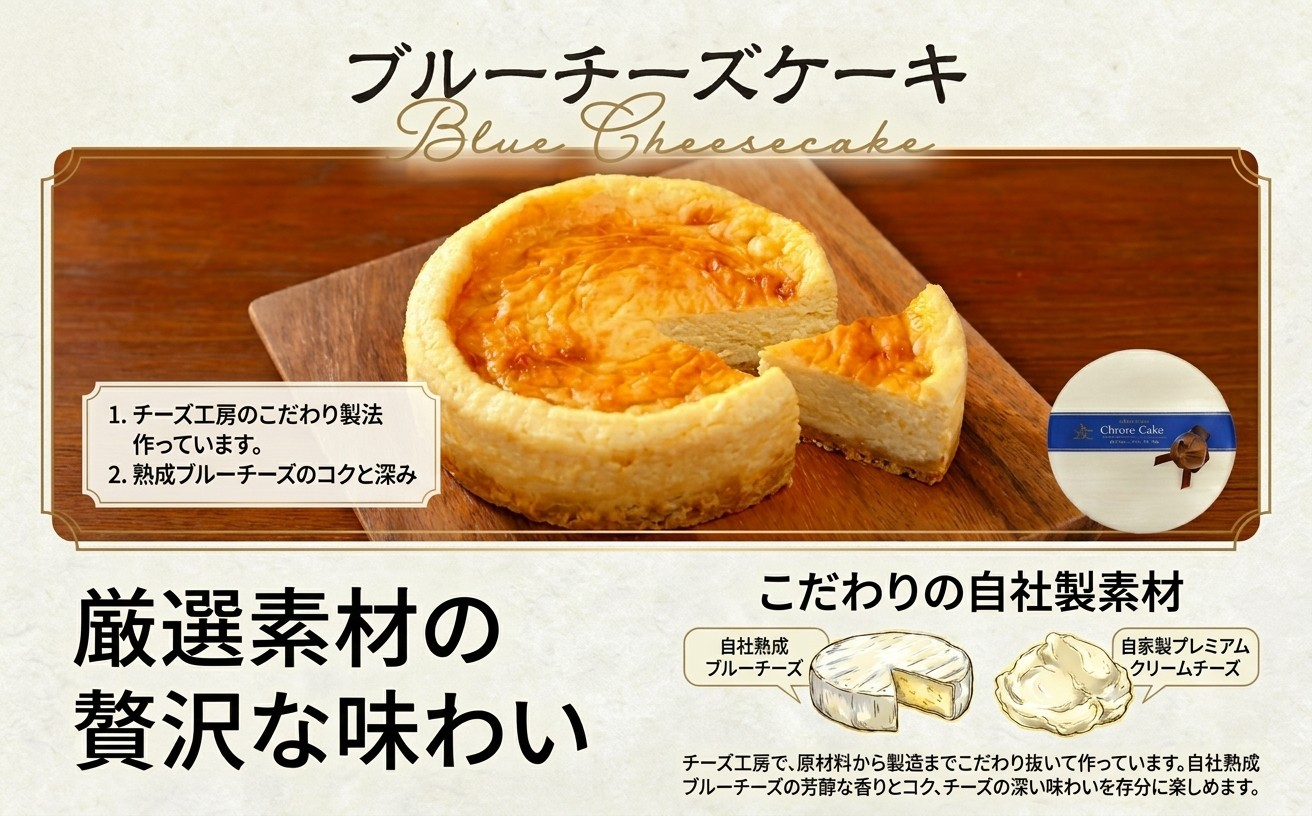 夢民舎　北海道ブルーチーズケーキ【配送不可地域：離島】【1658665】