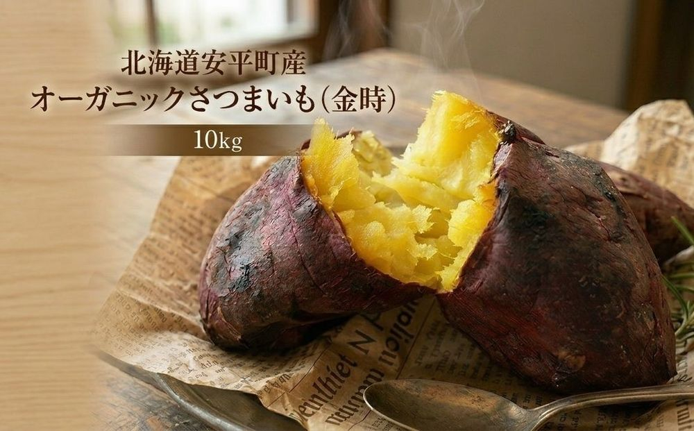 ＜ 先行予約 ＞ オーガニック さつまいも 金時 10kg サツマイモ いも イモ 芋 有機栽培 有機野菜  化学農薬不使用 化学肥料不使用 焼き芋 大学芋 北海道 安平町 安平