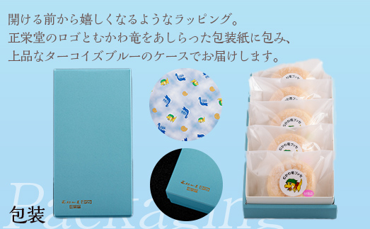 北海道むかわ町 むかわ竜ブッセ イチゴクリーム(2個)&メロンクリーム(3個)計5個 食べ比べセット MKWQ002