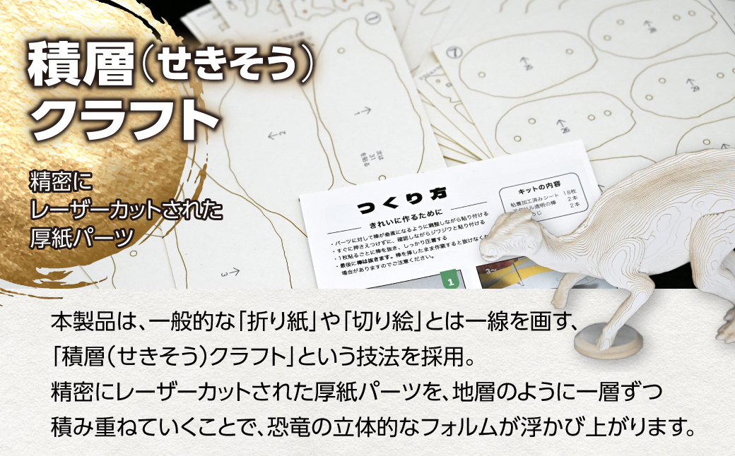 日本の竜の神を蘇らせよう！積層ペーパークラフト「カムイサウルス」 MKWG037