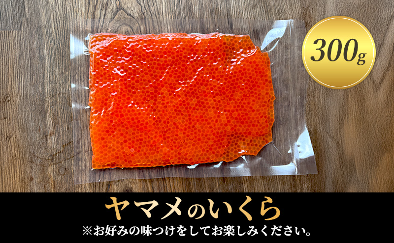 訳アリ イクラ ヤマメ 300g 味つけなし いくら 魚卵 希少価値のあるイクラ 冷凍 渓流の女王 濃厚 真空パック 国産 北海道 日高町