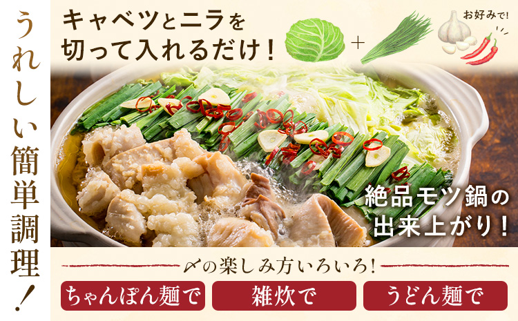 牛モツ鍋セット 2パック 焼肉レストラン食道園  牛モツ鍋 牛もつ《90日以内に出荷予定(土日祝除く)》 もつ鍋 モツ鍋 モツ3種 シマ腸 マル腸 小腸 モツ もつ 鍋 九州醤油 しょうゆベース 醤油ベース 鍋パ 鍋パーティー 贈答品 送料無料 北海道 日高町