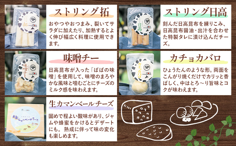 【お歳暮のし付き】チーズセットB 計5種 チーズ工房1103《90日以内に出荷予定(土日祝除く)》ストリング拓 ストリング日高 味噌チー カチョカバロ 生カマンベール チーズ チーズセット 乳製品 送料無料 ギフト 贈り物 北海道 日高町