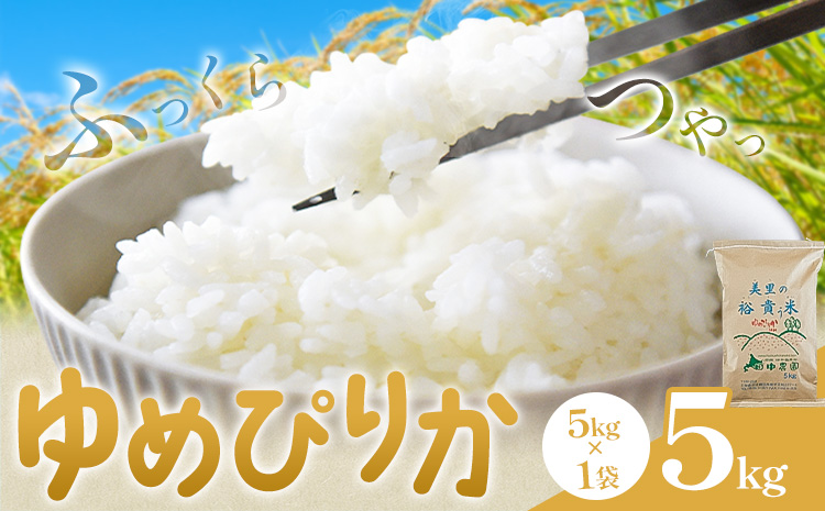 令和7年産 ゆめぴりか 5kg 5kg×1袋 田中農園《90日以内に出荷予定(土日祝除く)》北海道 日高町 米 白米 精米 お米 北海道日高町
