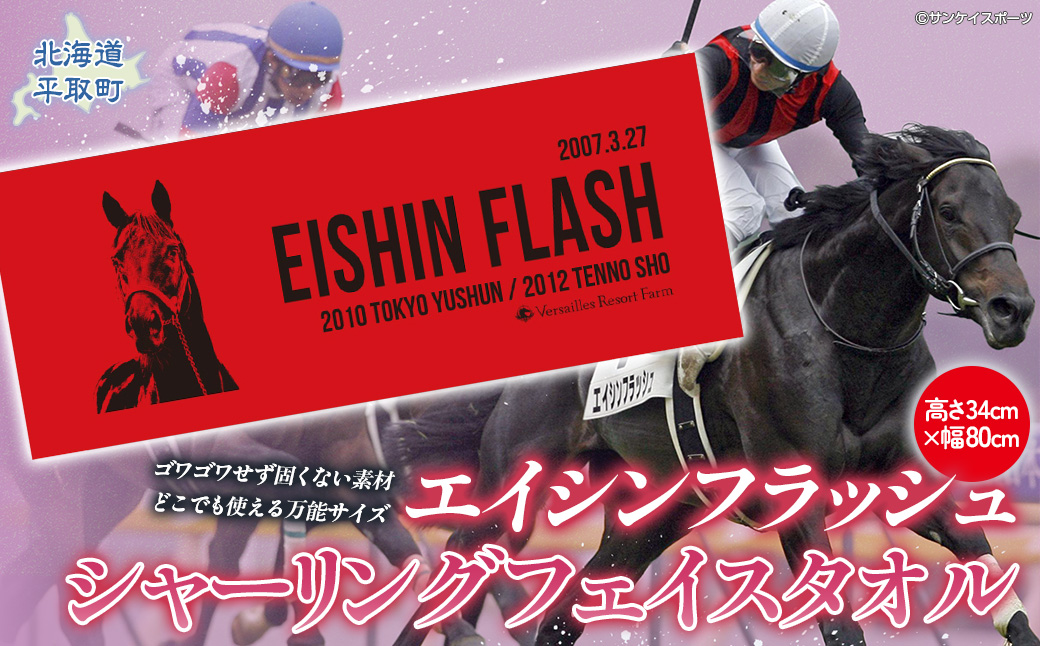 【エイシンフラッシュ】シャーリングフェイスタオル BRTV032