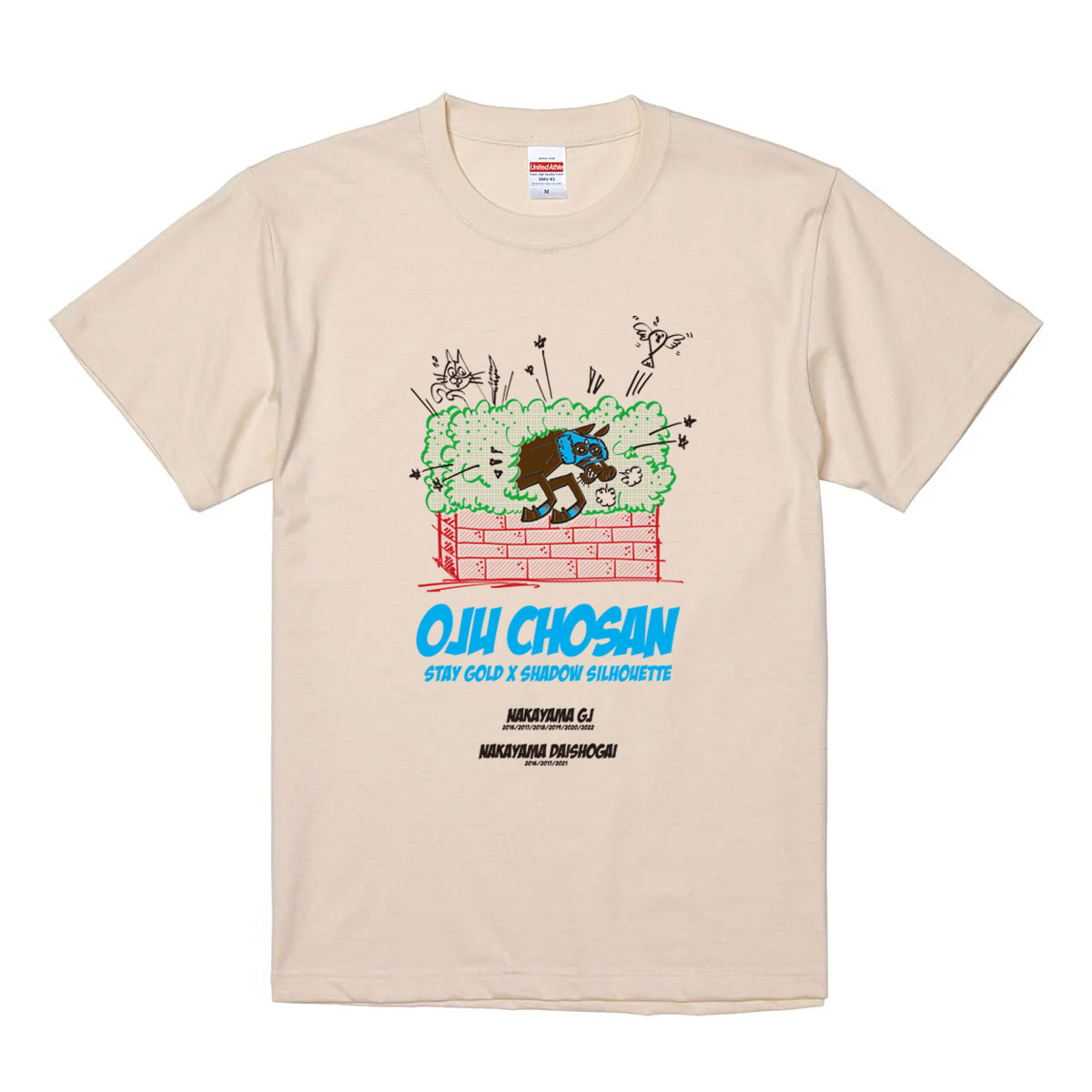 【オジュウチョウサン】イラストＴシャツ_Lサイズ BRTV005-3