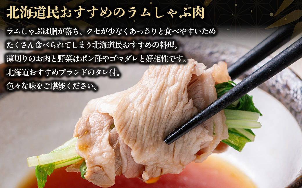 【定期便毎月3ヵ月】北海道民おすすめ『ラムしゃぶ』500g3パック 1.5kg×3ヵ月 BRTI022
