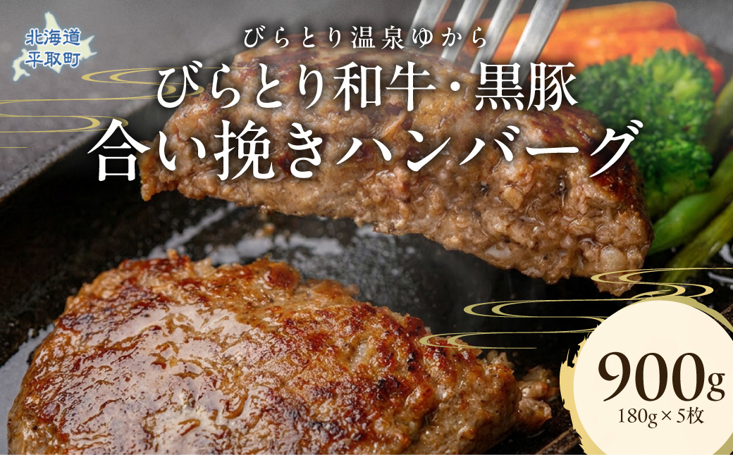びらとり和牛・黒豚合い挽きハンバーグ 180g×5枚 BRTC009