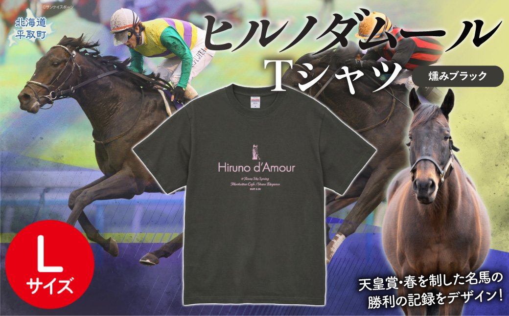 【ヒルノダムール】（燻みブラック）Ｔシャツ 選べる４サイズ【L】 BRTV300-3