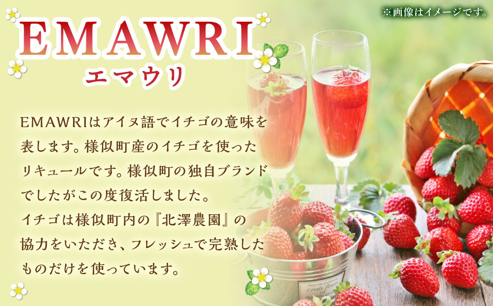北海道産いちごリキュール　EMAWRI　300ml×2本