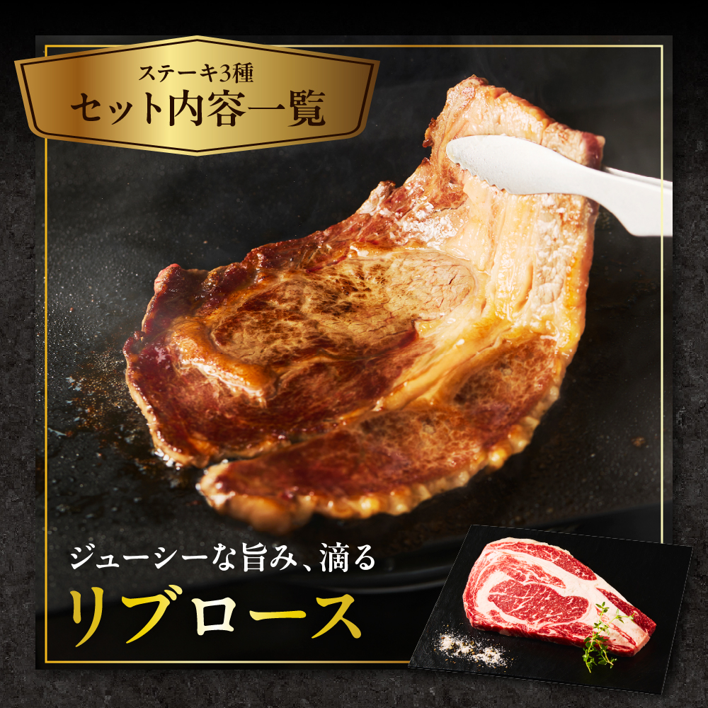 【えりも短角牛】ステーキ３種食べ比べセット【er007-015】（サーロイン サーロインステーキ リブロース リブロースステーキ ヒレ ヒレステーキ 牛肉 牛 肉 短角牛 ビーフ ステーキ肉 お取り寄せ 冷凍 冷凍便 国産 北海道産 北海道 えりも町 赤身肉 ヘルシー 放牧 自家産牧草 スローフード 味の箱舟 アニマルウェルフェア）