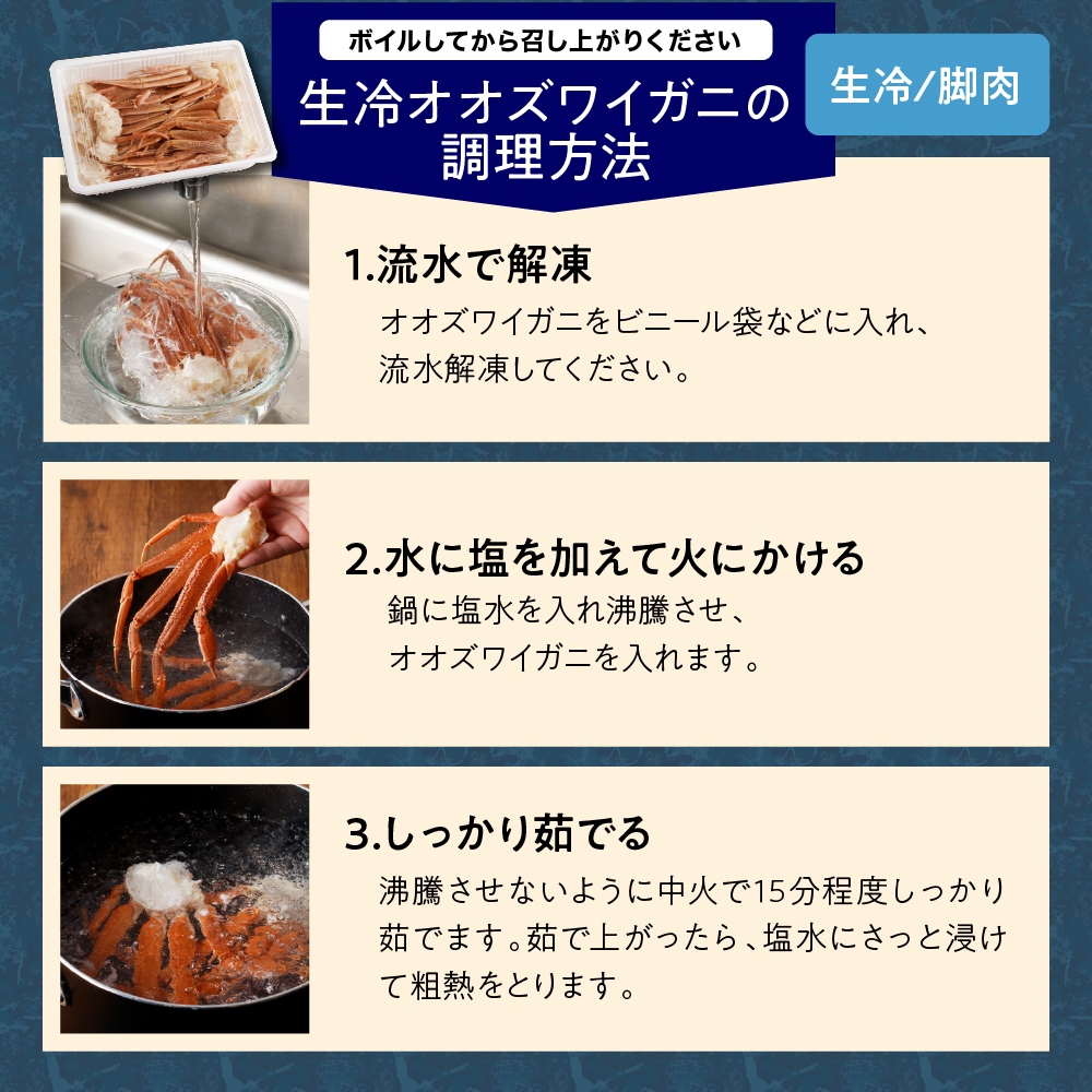 えりも【マルデン特製】訳ありオオズワイガニセット2kg（生冷1kg・ボイル1kg）【er002-052-a】